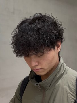 フィフス 渋谷(fifth) シャドウパーマ波巻きパーママッシュ×センターパート2Way