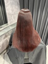 ネームレス 心斎橋(nameless)&nbsp;ブリーチなしワインレッド×髪質改善カラー 艶ロング 心斎橋色