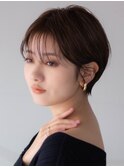 マッシュショート 大人可愛いショートヘア 艶カラー 30代40代