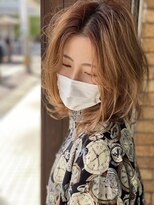 グラムコード(GLAMCODE)&nbsp;秋色オレンジベージュカラーと大きめネオソバージュ