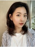 すっきりオールバック ハイレイヤー 暖色カラー 20代30代40代