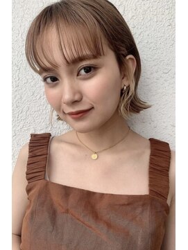 ロンドルーチェ 心斎橋(Lond luce) ダークアッシュ/ミディアムレイヤーカット［髪質改善/縮毛矯正］