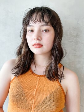 アイティーバイアルバム 松戸店(IT by ALBUM) ラフミディアム_外ハネボブセクションカラー_28623