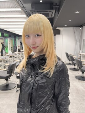 ゼスト 八王子店(ZEST) 抜きっぱなしブロンド/顔まわりレイヤー【佐々木麻衣】