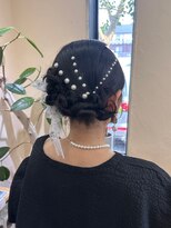 シフト(SHEEFT) お呼ばれパールまとめ髪ブラックリボンヘアセット