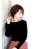 くせ毛のような自然なゆるふわ感・可愛い大人のボブ（サイド）