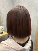 レッドブラウン×ミニボブ