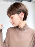 似合わせカットフェザーショートマロンベージュ_59644