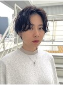 ミニウルフ/くすみブルー/テラコッタ/韓国マッシュ/くびれヘア