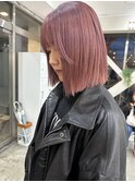ブリーチでつくる柔らかいピンクカラー *