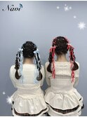 編み込みツインテール