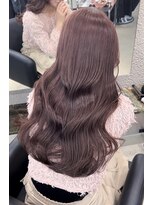 ペレ 栄 アネックス(PELE栄ANNEX) 韓国 くびれロング レイヤー ワンホンヘア 小顔前髪