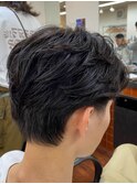 毛流れ束間フェザーパーマ