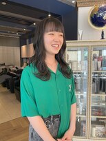 コワファースト 大分(COIFF1RST) アッシュベージュカラーのセミロングヘア