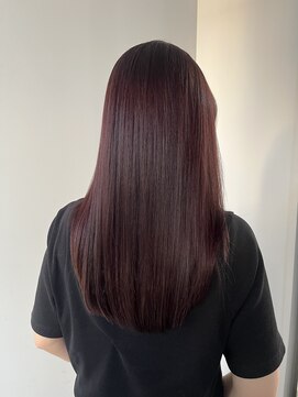 ソラ ヘアーメイク(SORA HAIR MAKE) 縮毛矯正とボルドーカラー