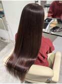 白髪ぼかしハイライト暖色系カラー髪質改善ストレート20代30代