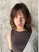 ナヌーク ダイカンヤマ(nanuk daikanyama)&nbsp;透け髪ミディアムウェーブヘア