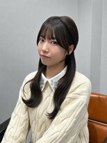 アネラ(Anela)&nbsp;ハーフアップ/顔周りカット/オリーブグレージュ  【山中】