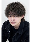 ツイストスパイラルパーマ波巻きスパイラルメンズマッシュメンズ