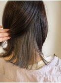 京都・西院cuculehair インナーオリーブカラー
