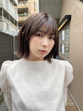 サク(Sac.) シースルー　外ハネボブ　透明感カラー　恵比寿　Sac.栃木優佑