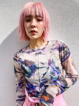 バブ バイネオリーブ(Bab by neolive) ハイトーン☆シアーピンク 切りっぱなしボブ