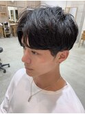 韓国マッシュセンターパート/メンズカット/刈り上げ/前髪