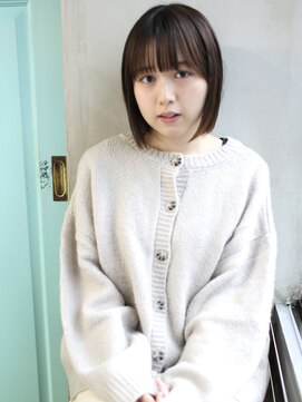 バース(BIRTH) 天神【BIRTH】ぱっつんボブ×モノトーングレージュ