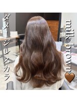 アールヘアー(ar hair)&nbsp;【市川諒】ダメージレスカラーで柔らかいmilk brownに！