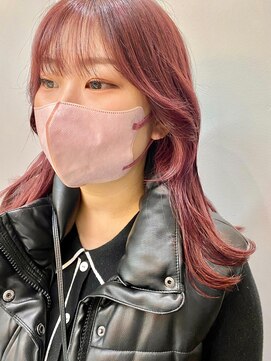 マザー(MOTHER) ダブルカラーピンクベージュケアブリーチハイトーン髪質改善