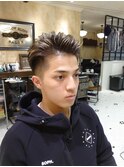 【LUDLOW BLUNT】外国人風ハイライト ツーブロック バーバーヘア