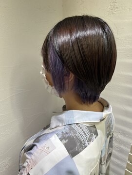 アジールヘア 池袋東口店(agir hair) 透け感春夏インナーカラー☆ラベンダーベージュくすみカラー