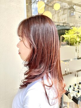 バサ 久米川店(BASSA) ピンクブラウンゆるふわロング/質感再生カラー