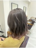 冬カラー☆マロンブラウン×くすみピンク