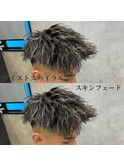 スキンフェード ツイスパ メッシュ バーバースタイル 短髪
