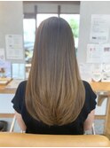 レイヤー×ベージュ系カラー×酵素トリートメント