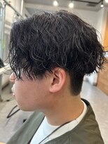 フゥ 宇都宮(FeU) 波巻きパーマメンズパーマメンズヘアツーブロックツイストパーマ