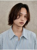 メンズボブウルフメンズロングミディアムレイヤーカット パーマ