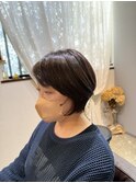 マッシュショート 絶壁解小顔前下がりショートボブ 髪質改善