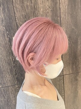 アジールヘア 池袋東口店(agir hair) ☆フェザーショート/レイヤーショート/ピンクカラー/池袋東口