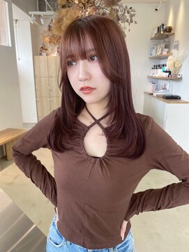 ヴィンス(vince) レッドブラウン/レイヤーカット/ブリーチ無し/透明感カラー