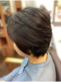 絶壁解消/ひし形/大人可愛い/斜めバング/40代/ミセスヘア24A