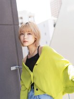 エレノア 藤沢(Eleanor)&nbsp;【ショートウルフ×ブロンド】抜け感モードヘア