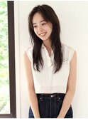 ロングヘア*レイヤー*センターパート*顔周りカット*30代40代50代