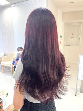ボルドーカラー/暖色カラー/ブリーチなし/平塚【相原美紅】