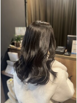 透明感カラー/ダークグレージュ/ロングレイヤー