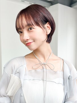 アルバム 池袋(ALBUM) ショート前髪カットココアベージュおくれ毛_F21191