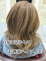 ヘアーデザインムーヴ(Hair design MOVE) 白髪ぼかしハイライト ミディアム