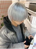 渋谷駅MEN’S/ケアブリーチダブルカラー/刈り上げセンターパート
