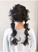 ロングおくれ毛前髪カット韓国ヘア_ba579031